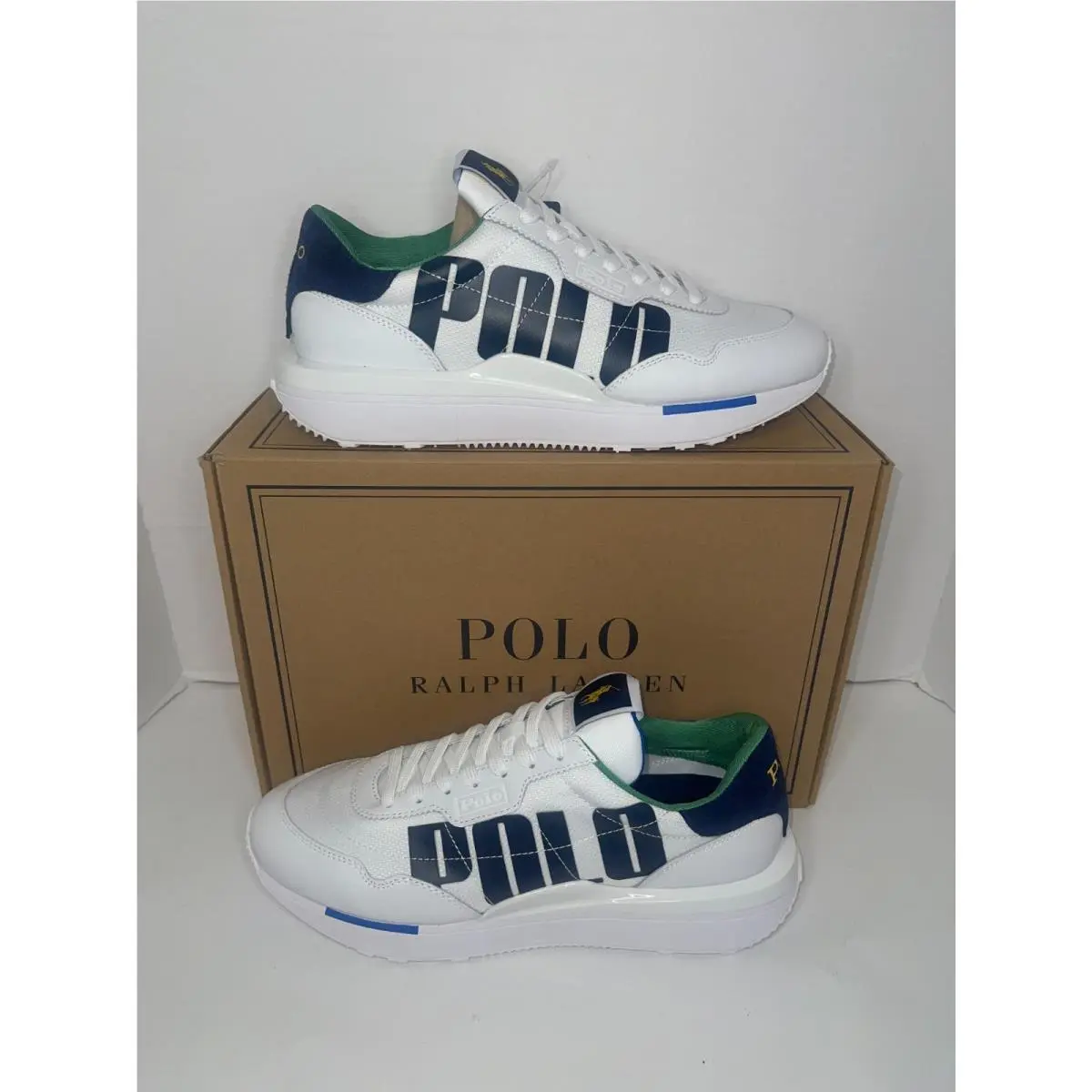 Polo Ralph Lauren Train 89 Sneakers – Unisex Leather Oxford- Men 9.5Women 11