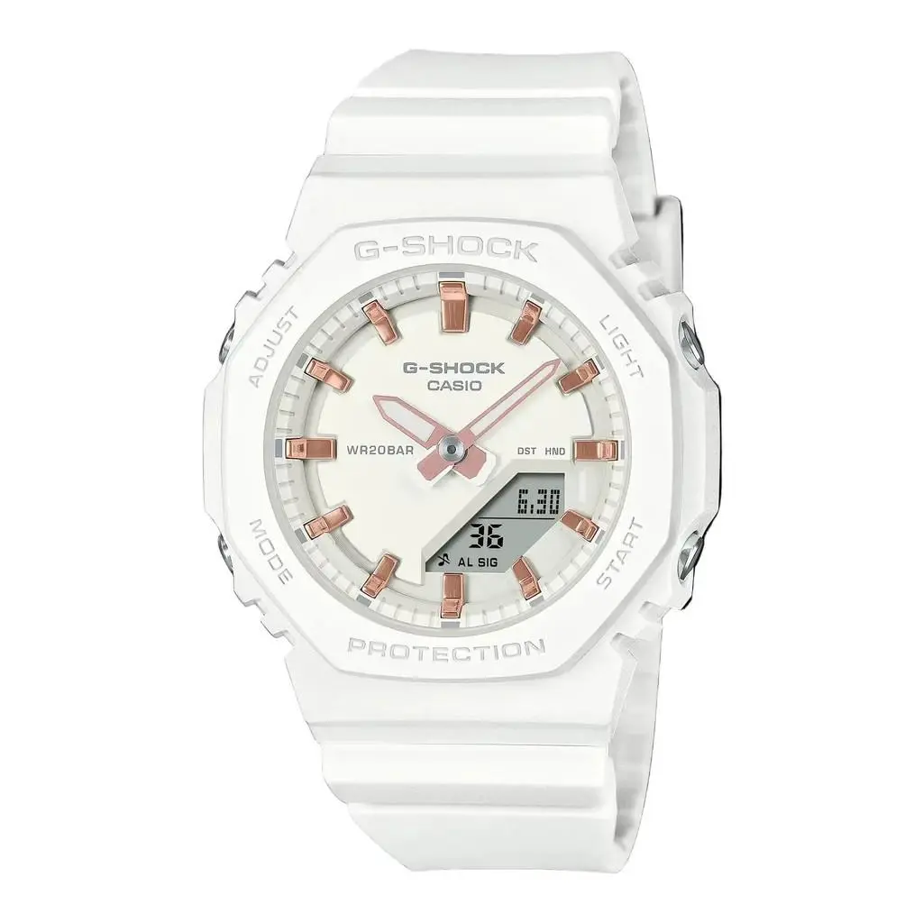 G-shock Love The Sea Earth White Ana-digi Womens Watch GMAP2100M-7A by Casio