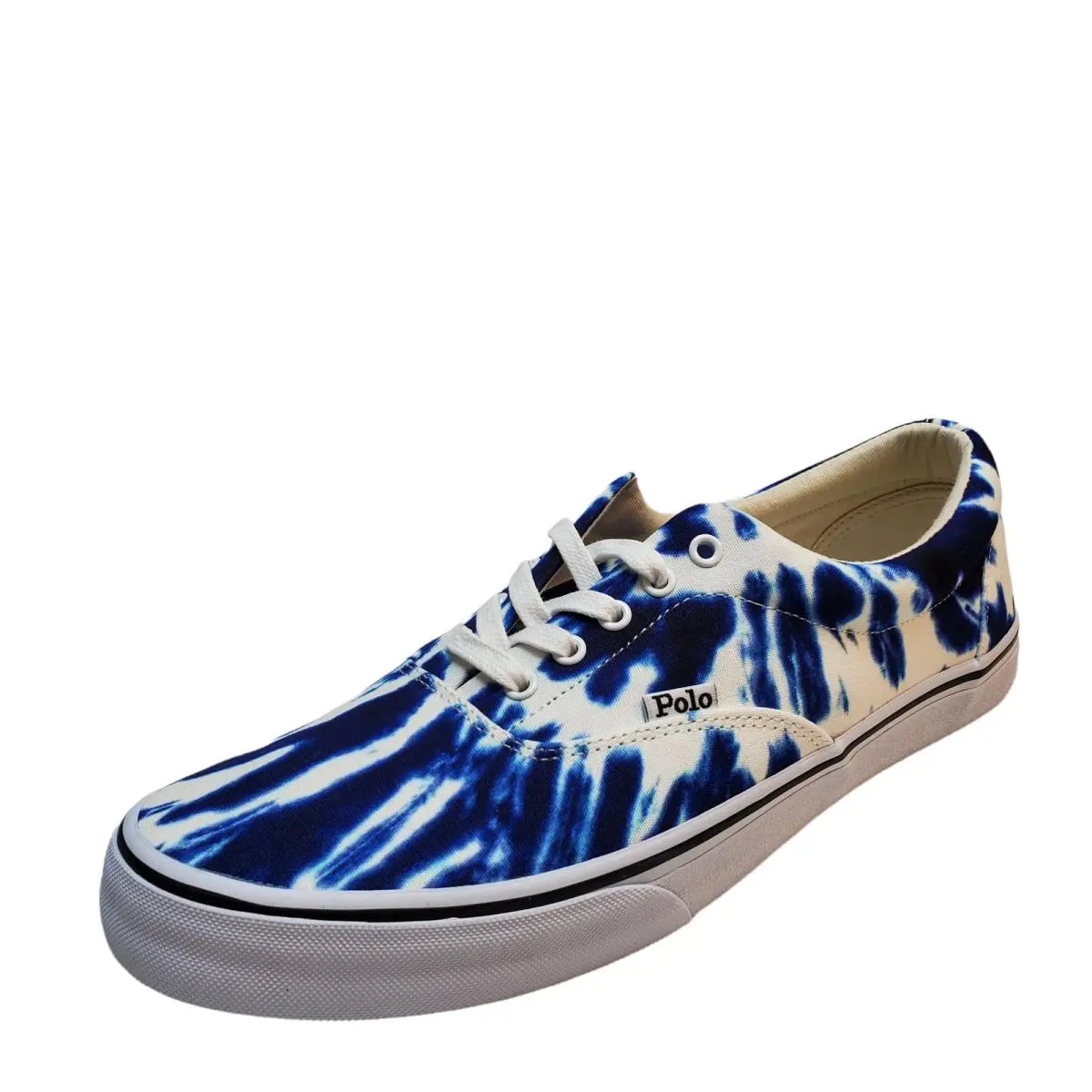 Polo  Mens Shoe Thorton Canvas Low Top Sneakers 9D White Tie by Ralph Lauren