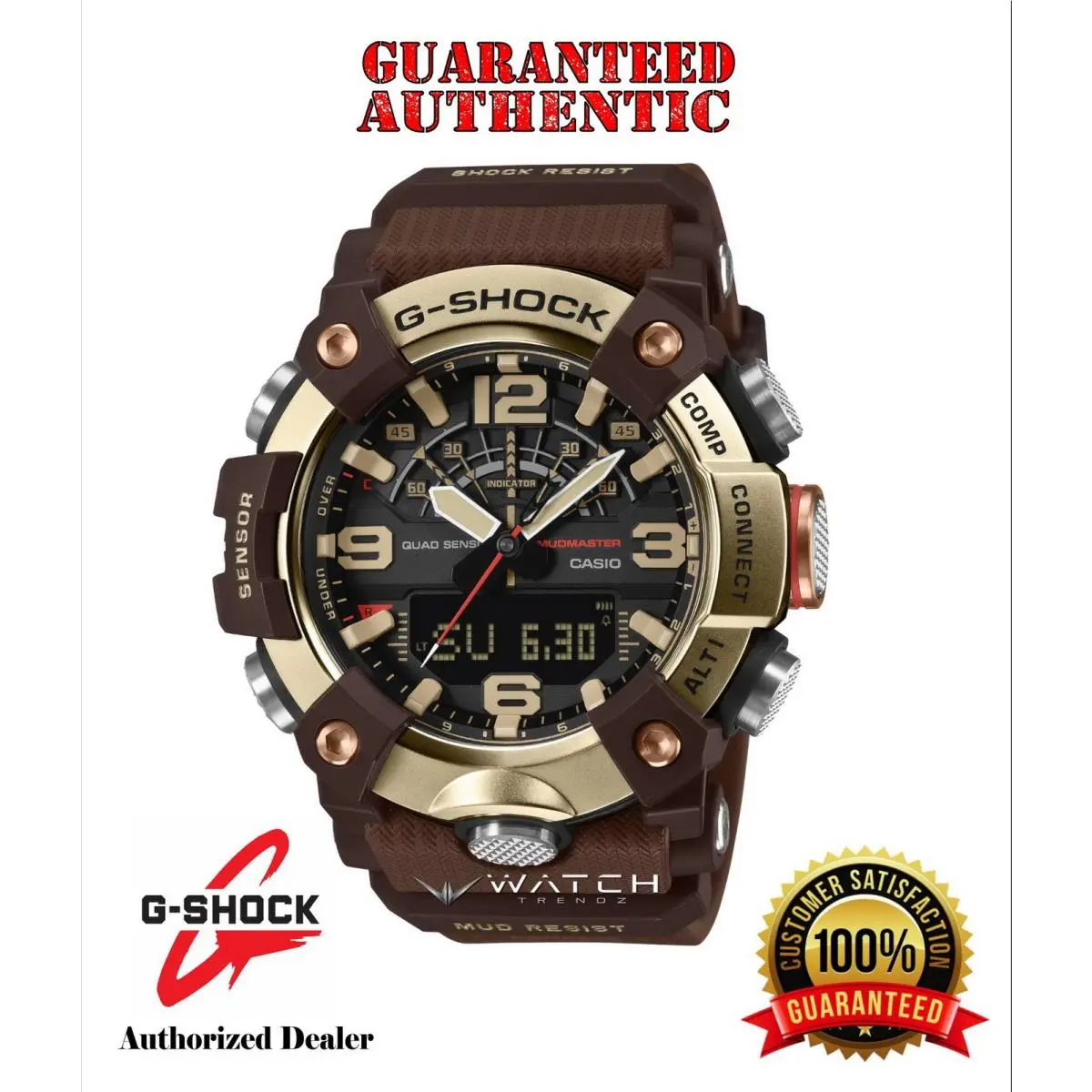 G-shock GGB100XMH-5A Mudmaster Master OF G Series Quad Sensor Brown Watch by Casio