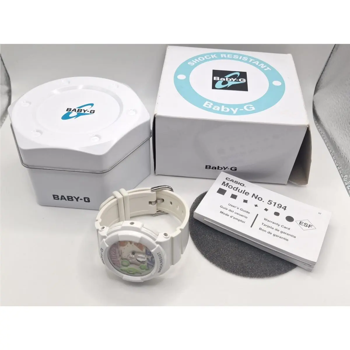 G-shock Baby-g  White Multicolor Dial Digital-analog Quartz Watch by Casio