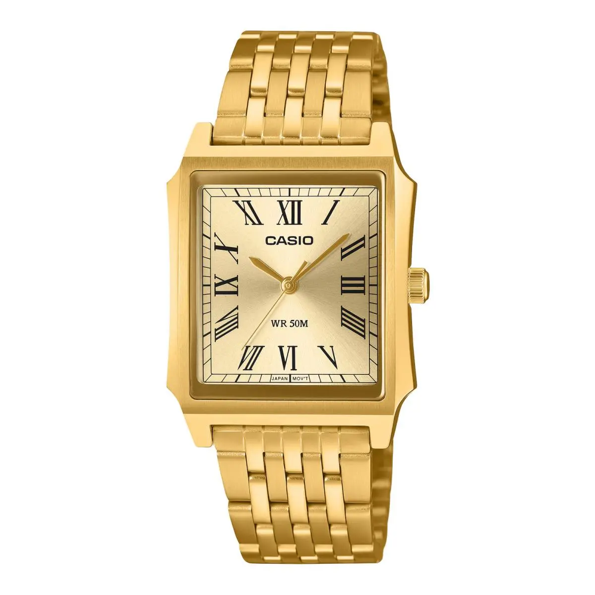 MTP-B190G-9BV Gold Tone Stainless Steel Quartz Men`s Watch by Casio