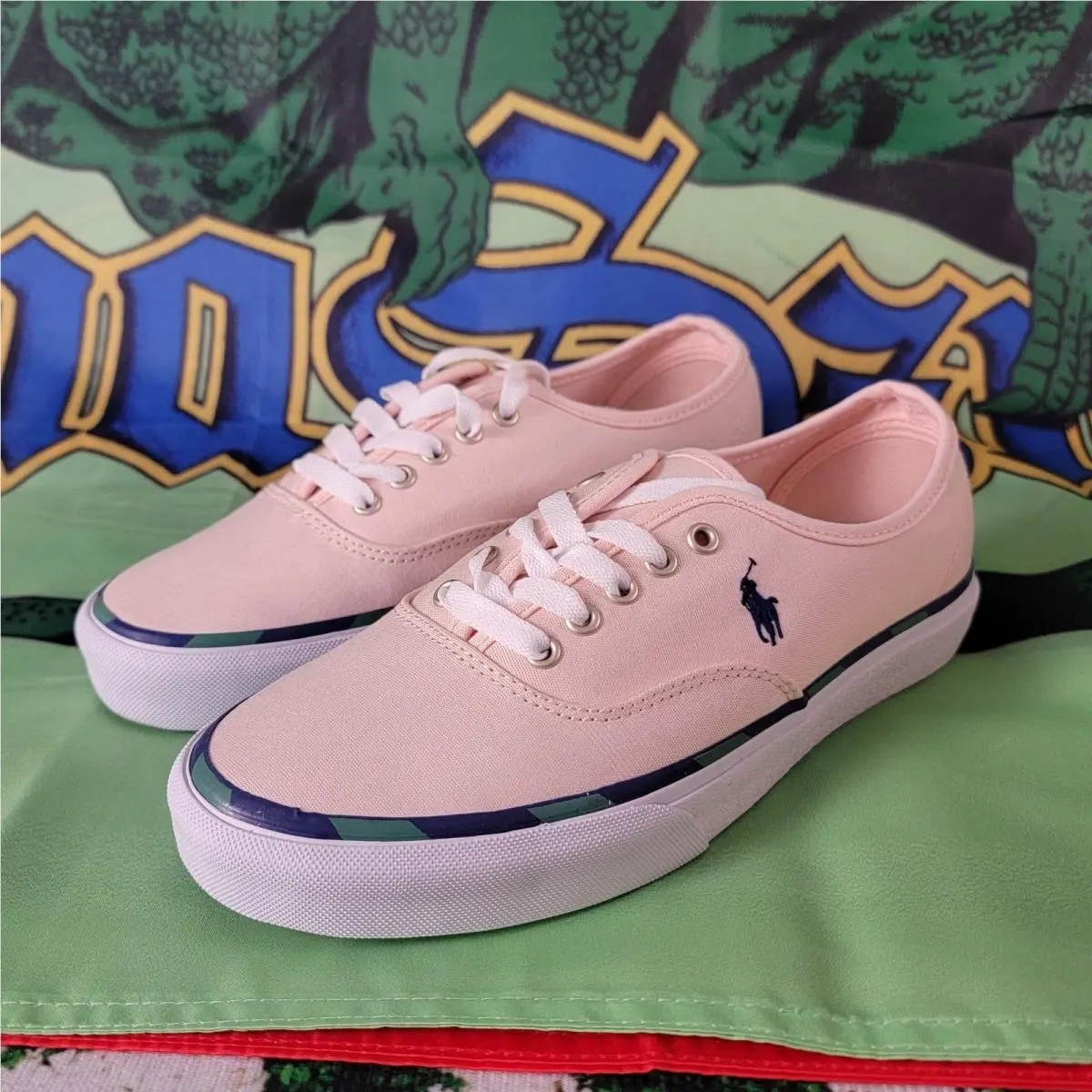 Ralph Lauren Polo Keaton Pony Lt Pink Mens Sz 7.5D