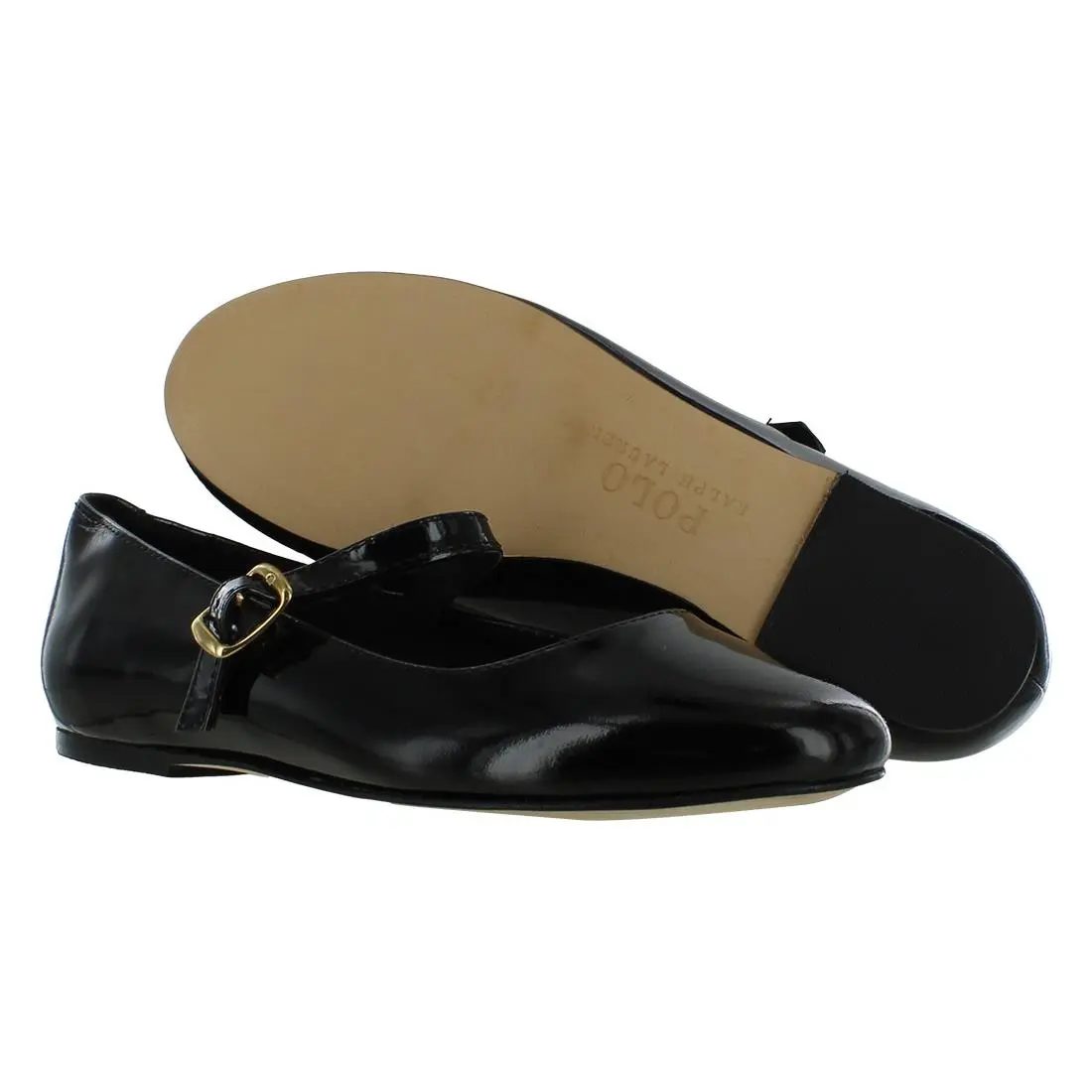 Polo Ralph Lauren Kinslee PS Girls Shoes Size 2 Color: Black - Black, Main: Black