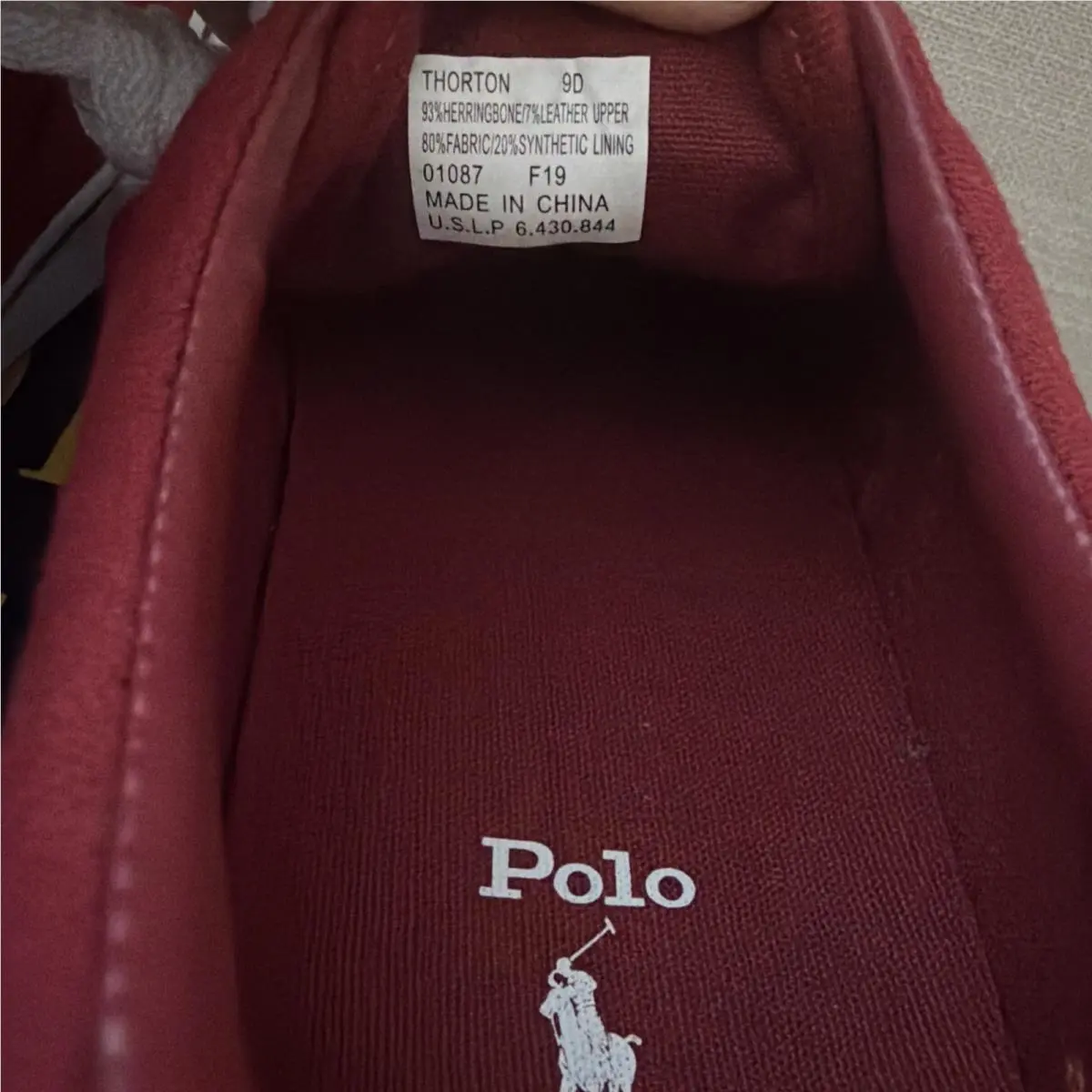 Ralph Lauren shoes - Polo Ralph Lauren Thornton-Sk-Vlc - Polo - Red (UPC: 191232158109) 3