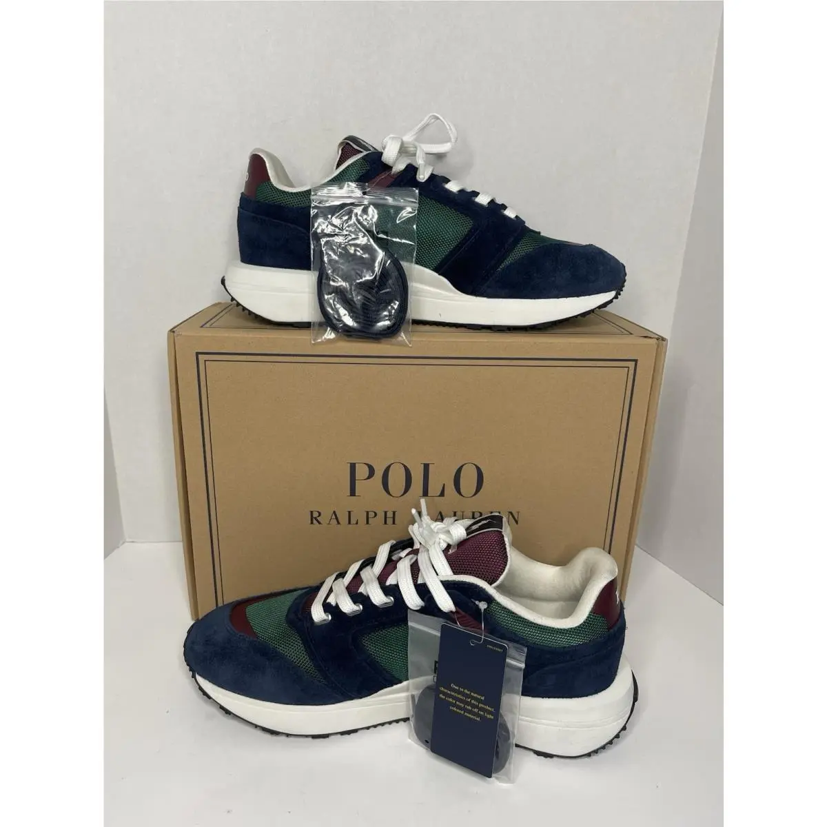 Ralph Lauren shoes - Polo Ralph Lauren Train - Polo Train - Navy Blue/ Green/ Burgundy / White 0
