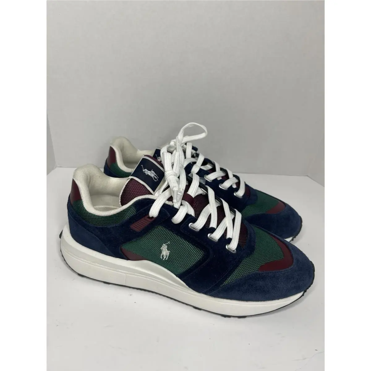 Ralph Lauren shoes - Polo Ralph Lauren Train - Polo Train - Navy Blue/ Green/ Burgundy / White 4