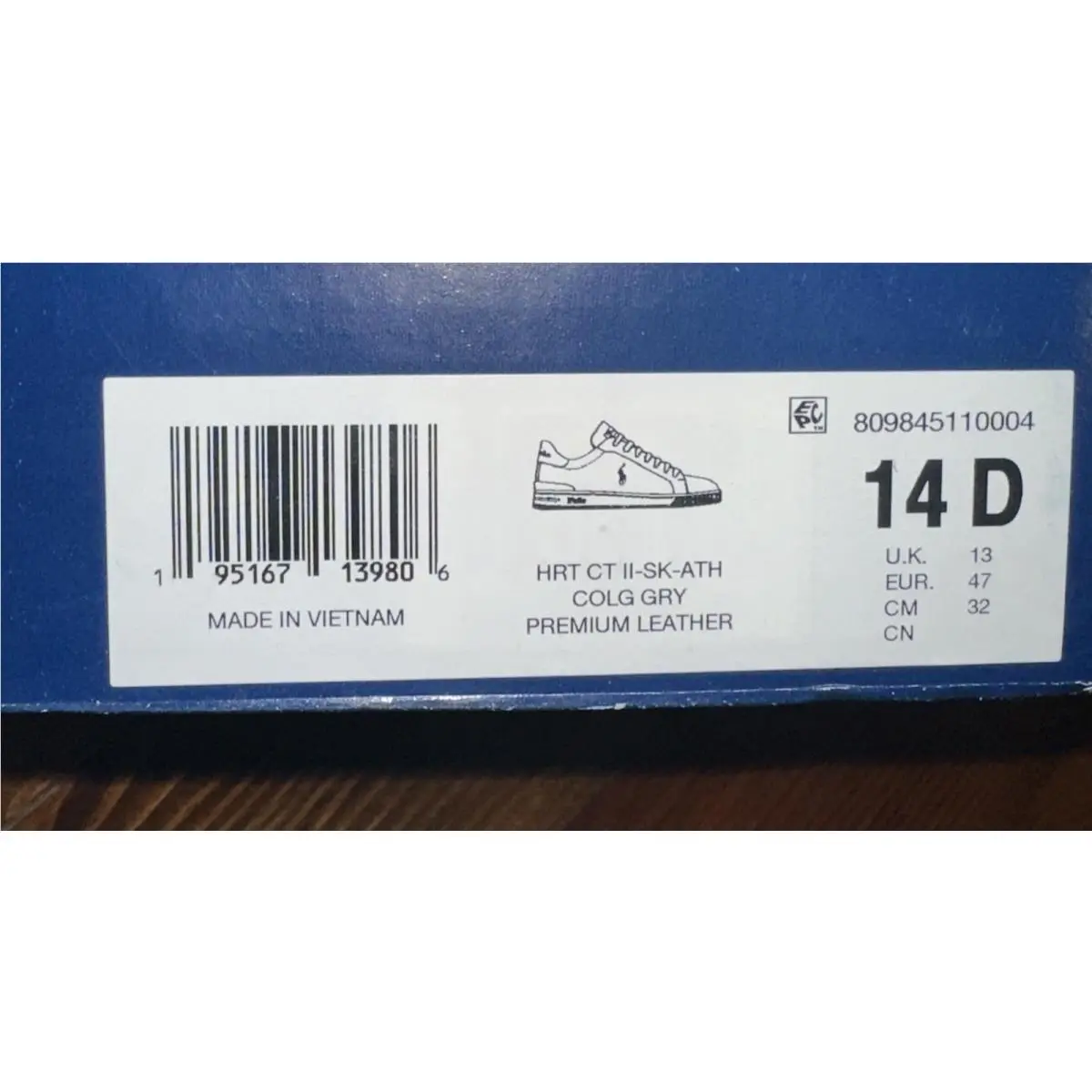 Ralph Lauren shoes - HRT CT II SK ATH - Gray (UPC: 0195167139806) 6