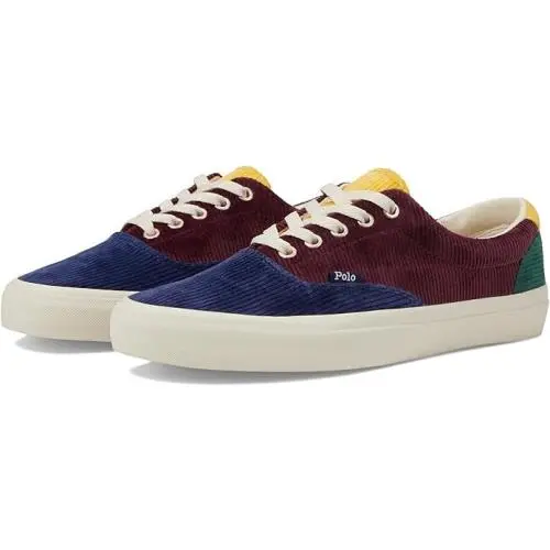 Polo Ralph Lauren D3462 Mens Multi Keaton Colorblock Corduroy Sneakers Size 14D