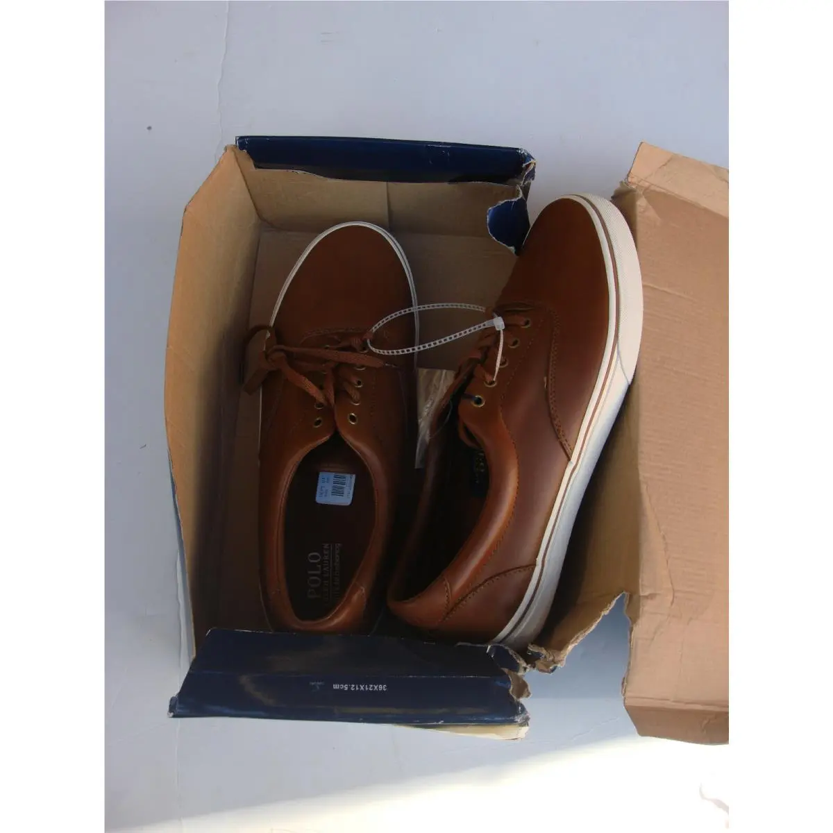 Ralph Lauren shoes - THORTON - THORTON - BROWN LEATHER ( BOAT SHOE ) 6