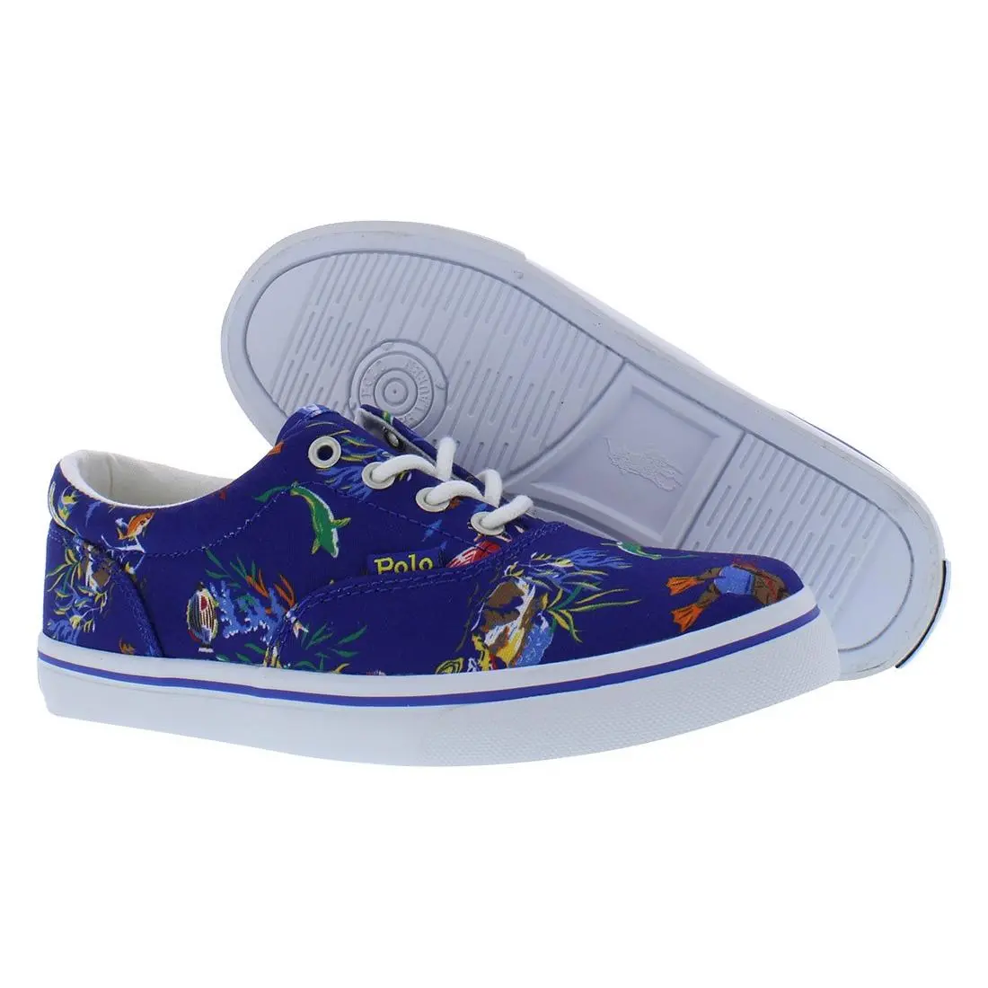 Polo Ralph Lauren Keaton PS Boys Shoes Size 1 Color: Blue Bearwiian Print