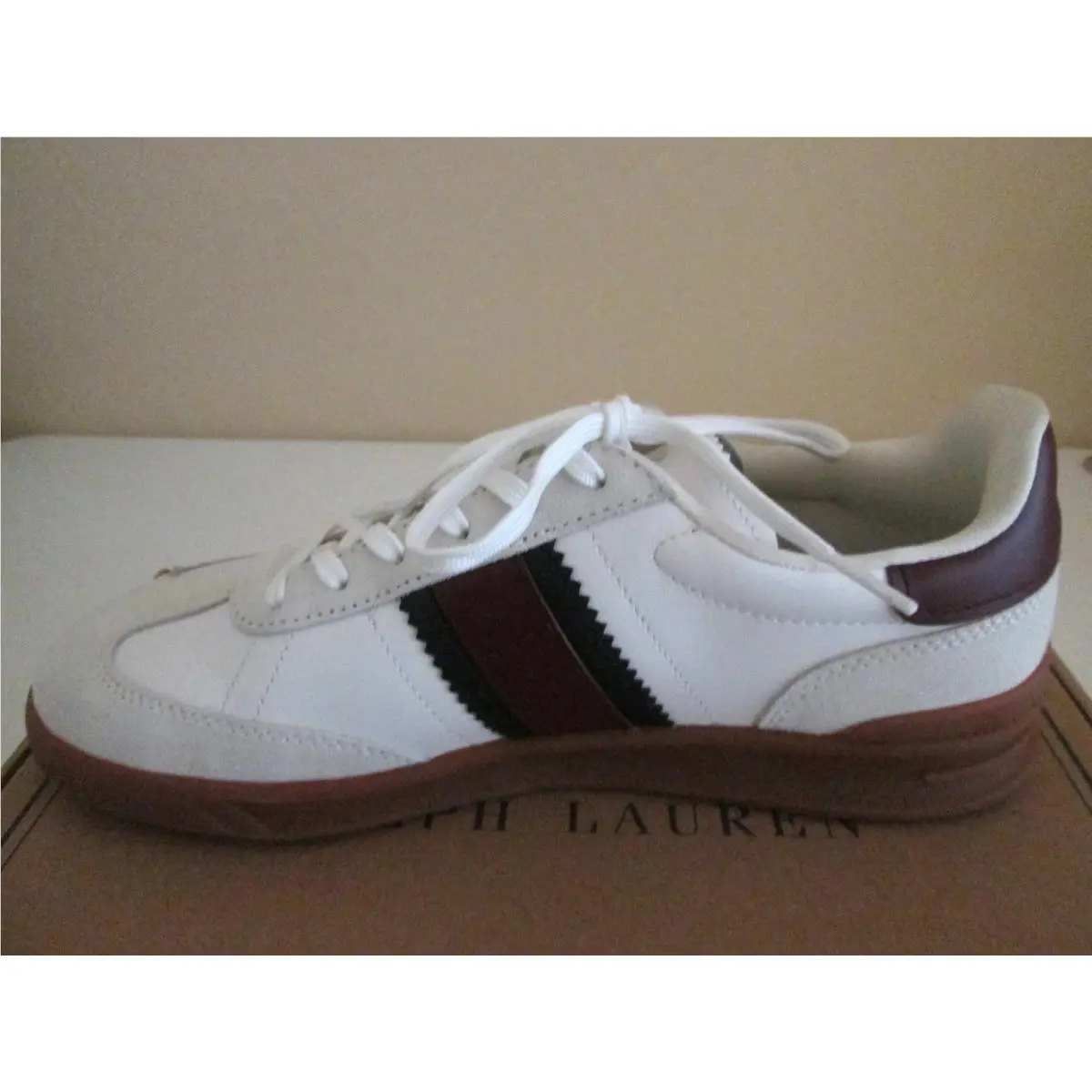 Ralph Lauren shoes - Polo Ralph Lauren Heritage Aera Leather-Suede - White (UPC: 197205198547) 2