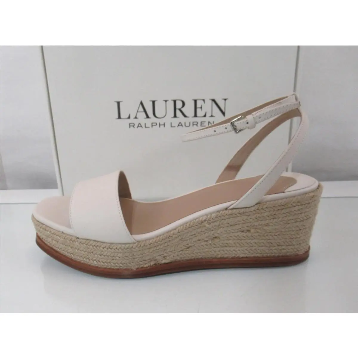 Ralph Lauren shoes - Lauren Ralph Lauren Leona Espadrille Wedge - 802935632002 - White (UPC: 197205082853) 0
