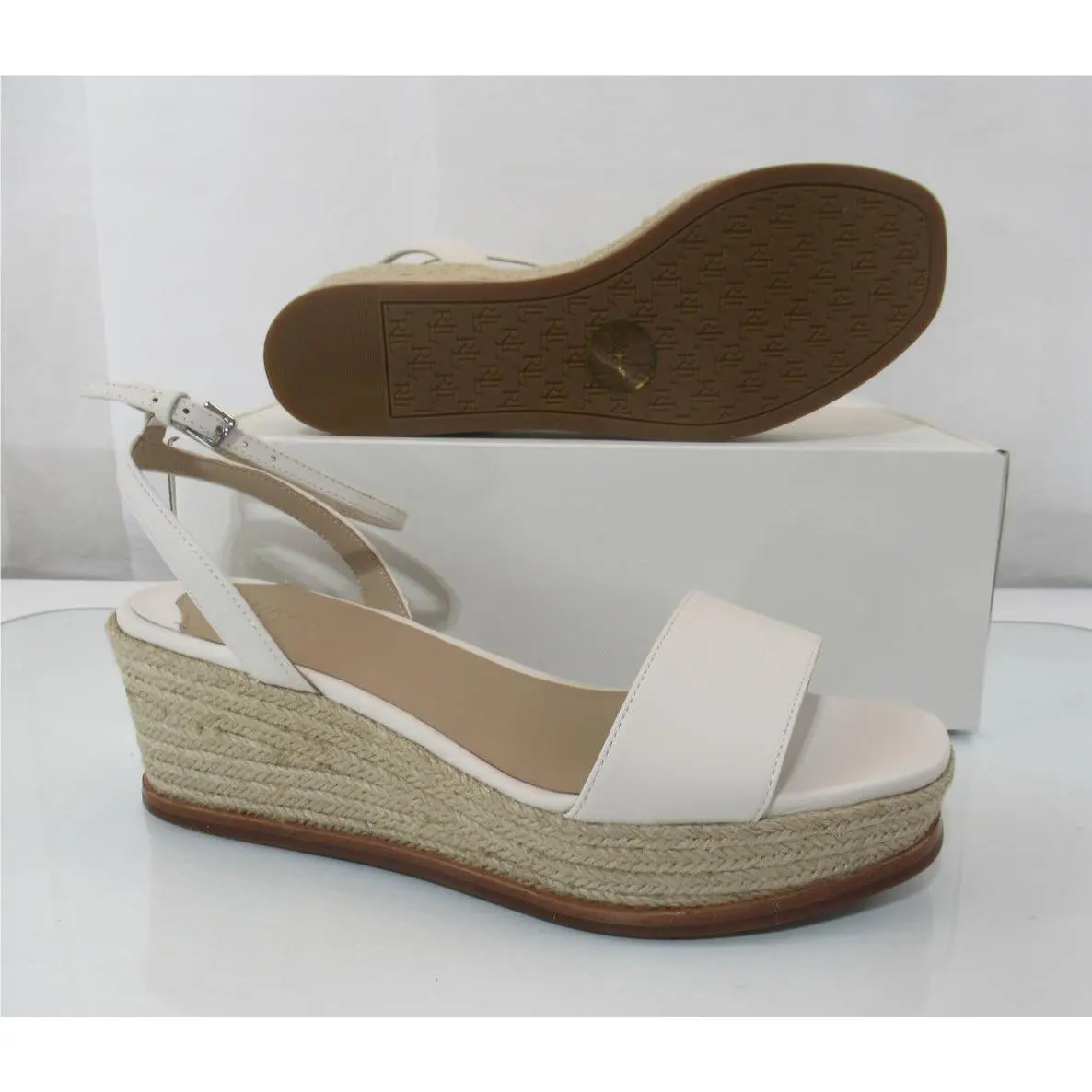 Ralph Lauren shoes - Lauren Ralph Lauren Leona Espadrille Wedge - 802935632002 - White (UPC: 197205082853) 5