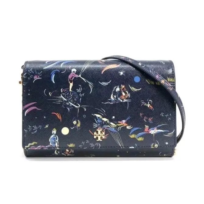 Tory Burch Daydreamer Chain Wallet Crossbody Bag Navy Daydream Leather