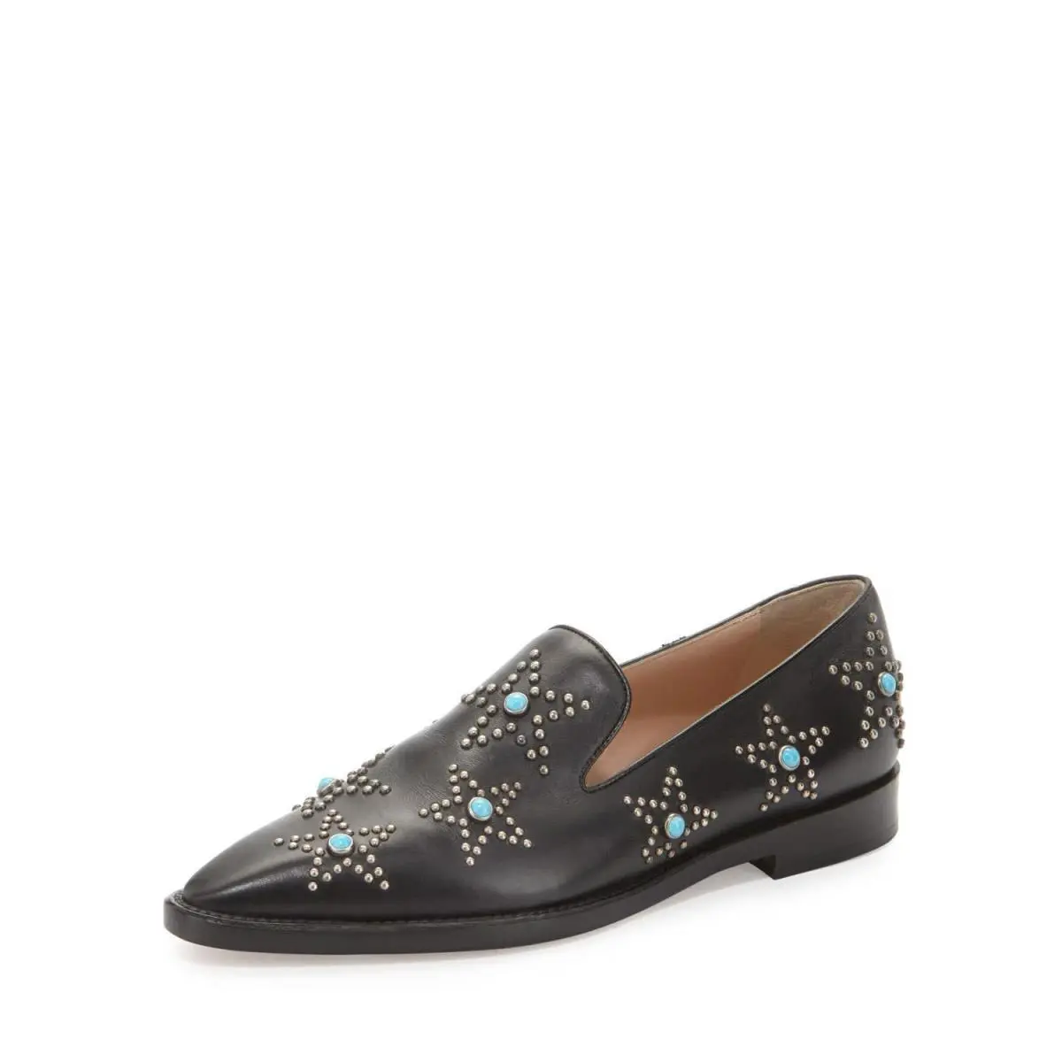 Valentino Garavani Star Cabochon Leather Loafer Shoes Msrp: 095 Sz 37.5