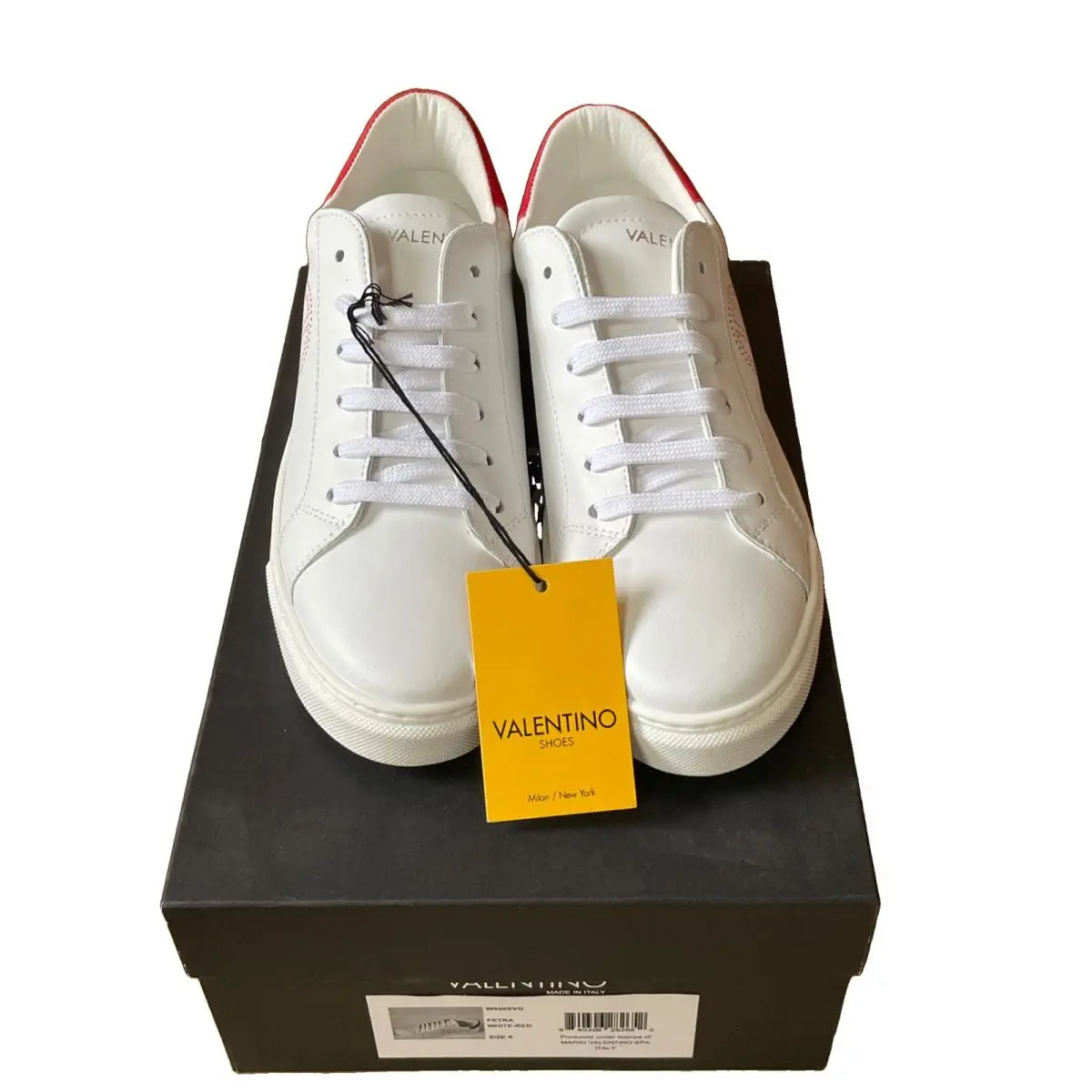 Valentino shoes - Mario Valentino Petra White-Red Sneaker W950SVG - W6098LTH8 WGD - White & Red (UPC: 0840306282652) 2