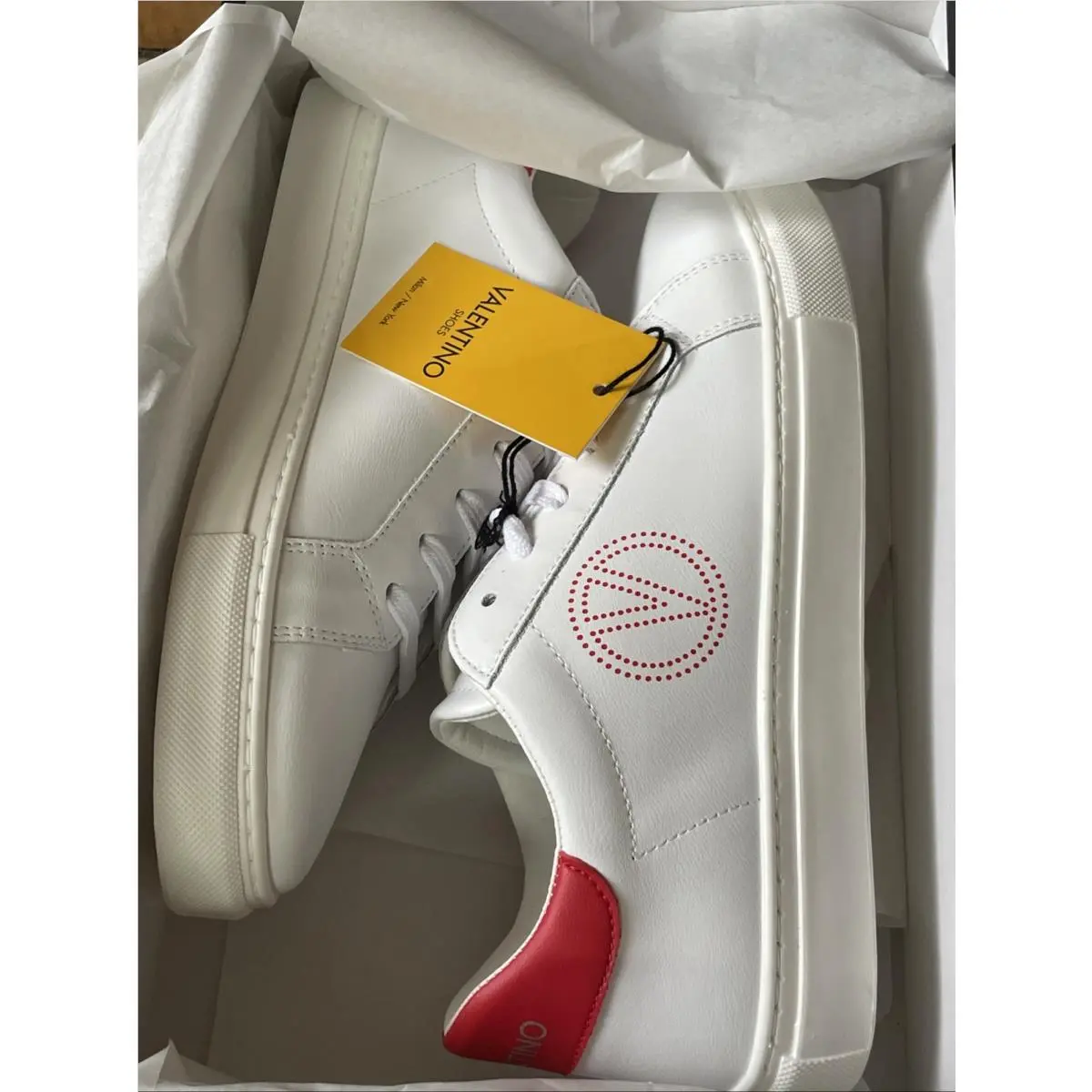 Valentino shoes - Mario Valentino Petra White-Red Sneaker W950SVG - W6098LTH8 WGD - White & Red (UPC: 0840306282652) 10