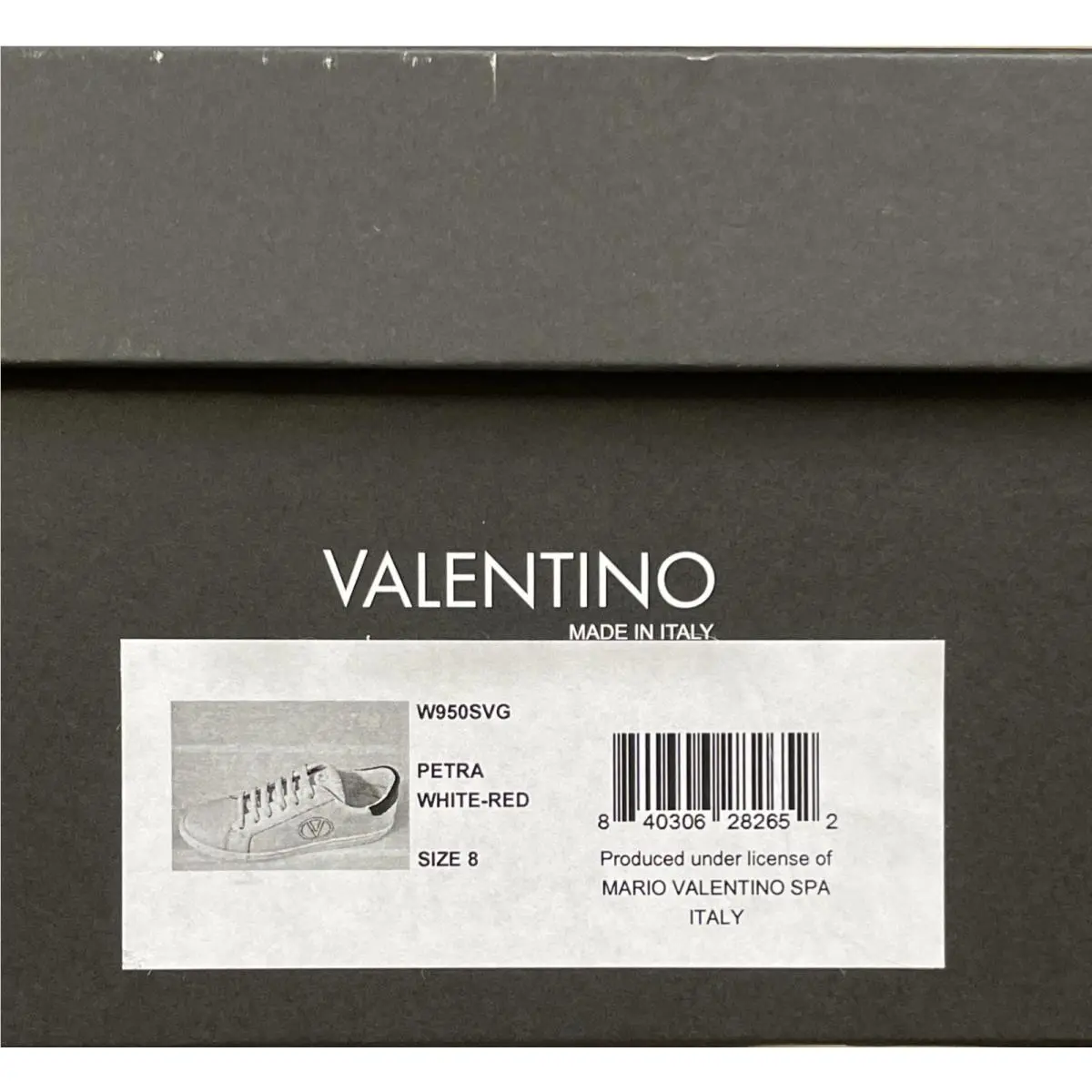 Valentino shoes - Mario Valentino Petra White-Red Sneaker W950SVG - W6098LTH8 WGD - White & Red (UPC: 0840306282652) 12