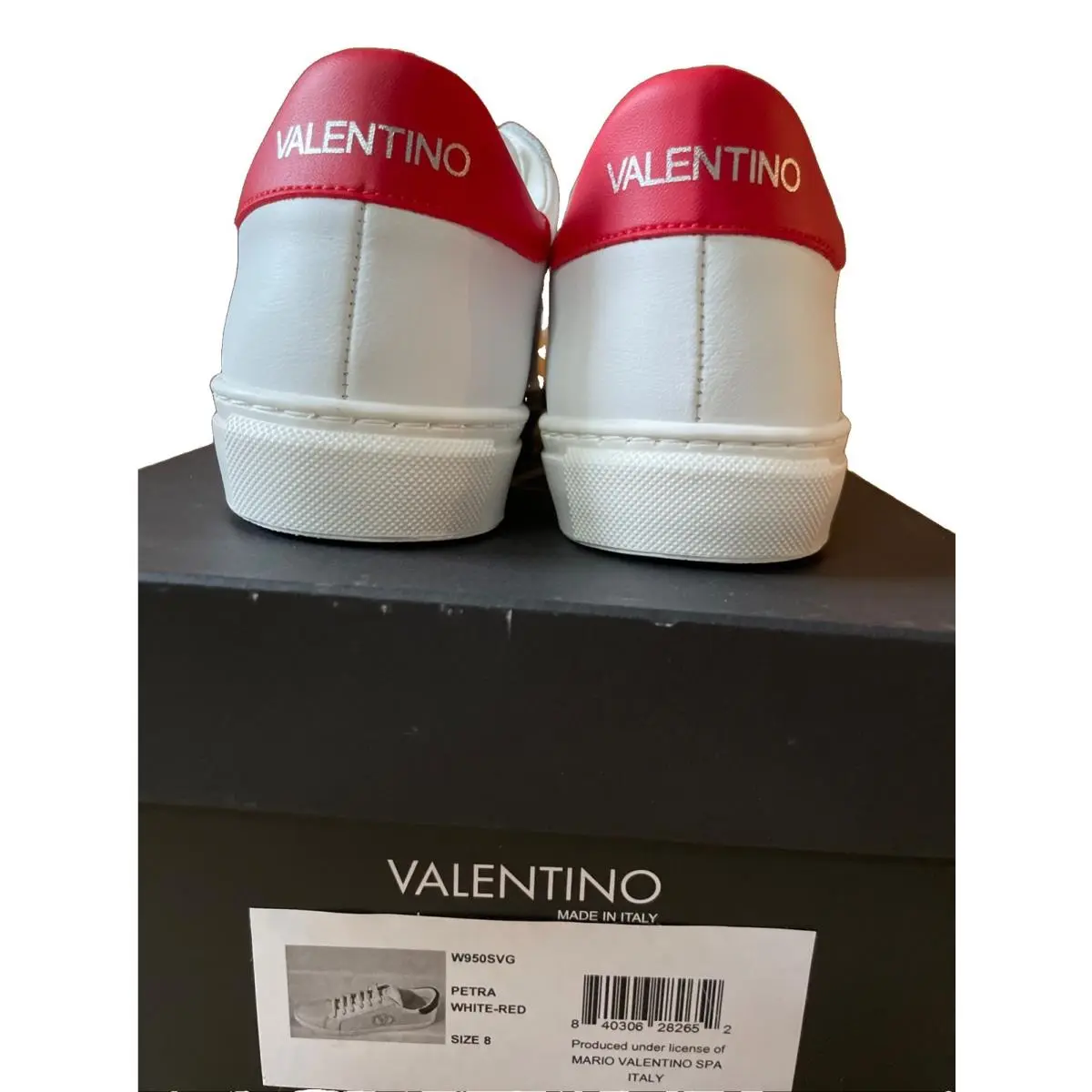 Valentino shoes - Mario Valentino Petra White-Red Sneaker W950SVG - W6098LTH8 WGD - White & Red (UPC: 0840306282652) 7