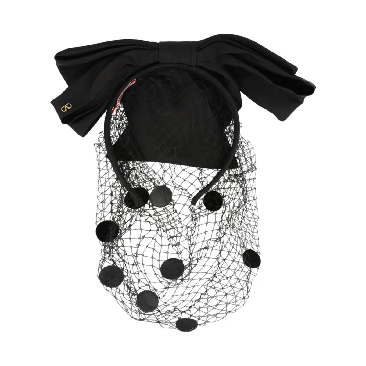 Valentino Womens Vlogo Signature Headband with Bow and Veil