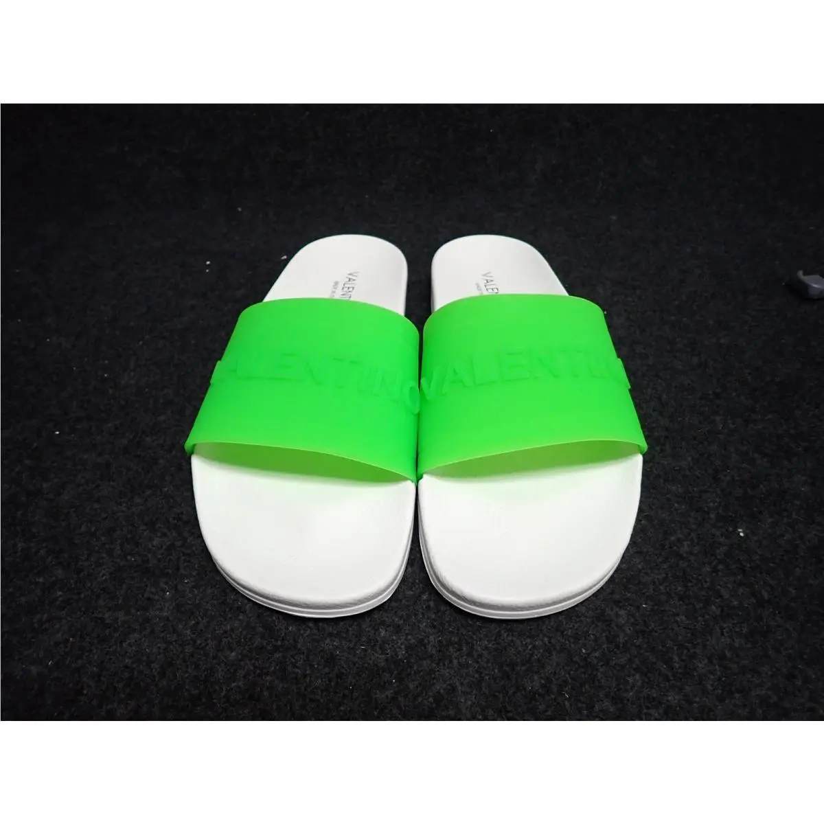 Women`s Valentino Giano Italian Slide Sandals US11.5 Green SS87