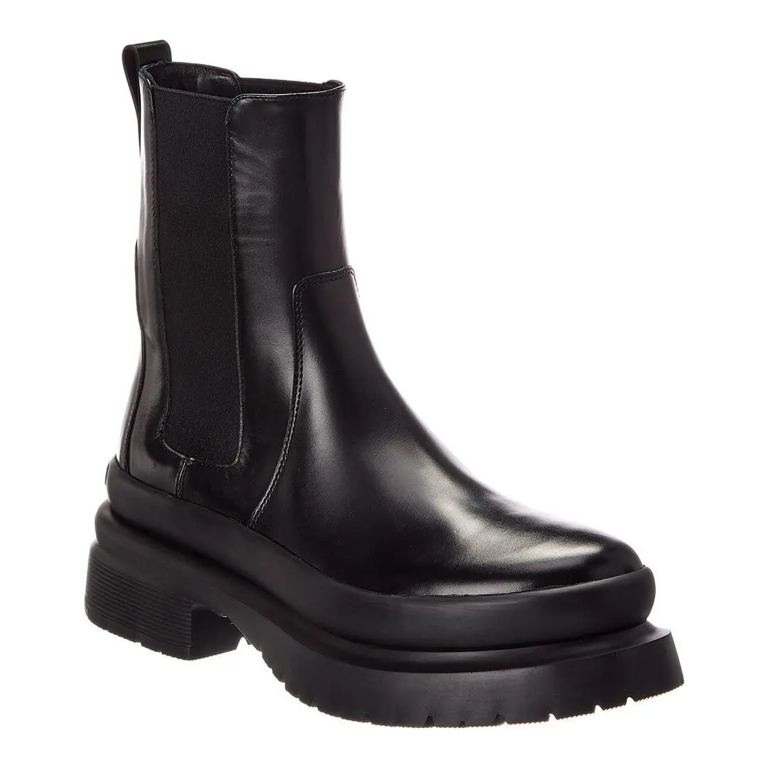 Valentino Beatle Leather Boot Men`s Black 40