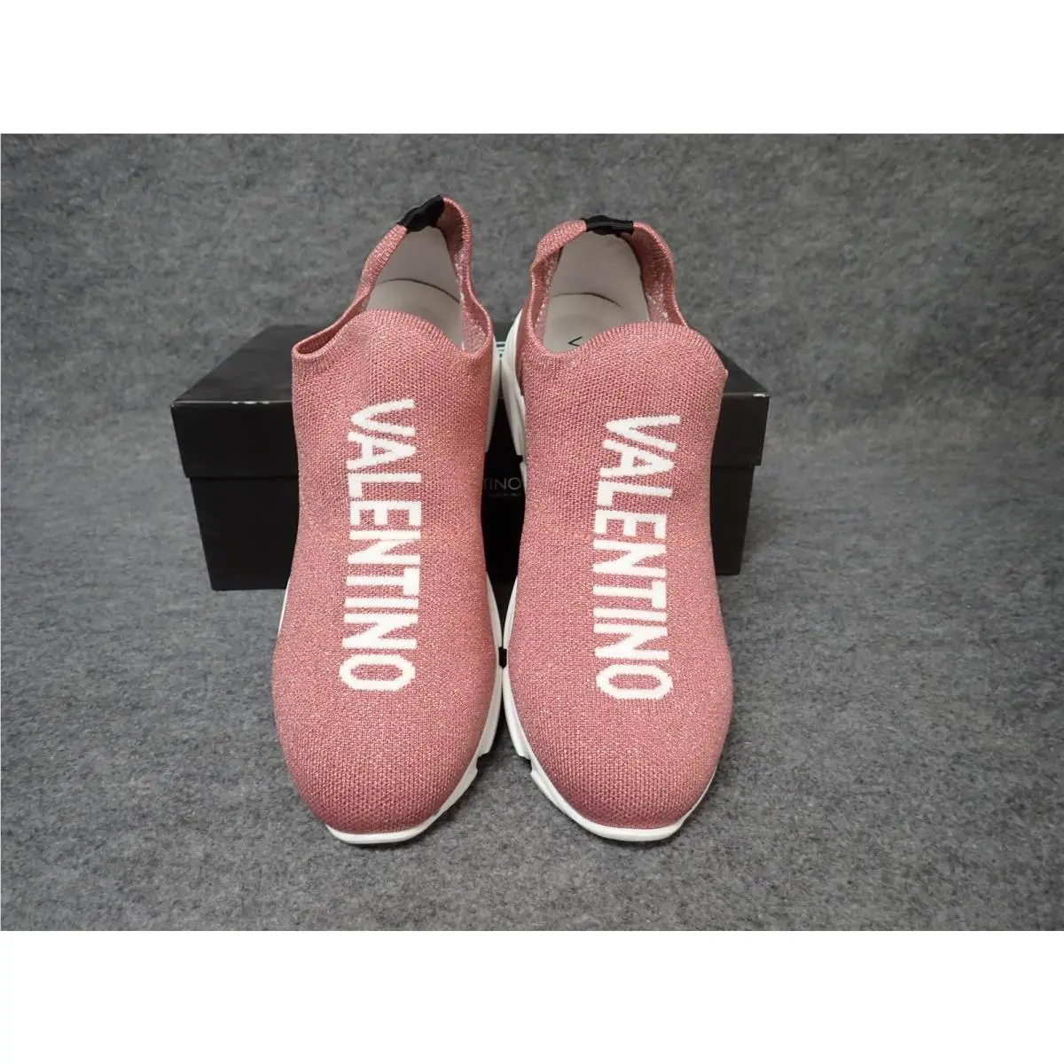 Valentino Queenie Logo Slip On Sneaker Pink Women`s Size 9 SS35
