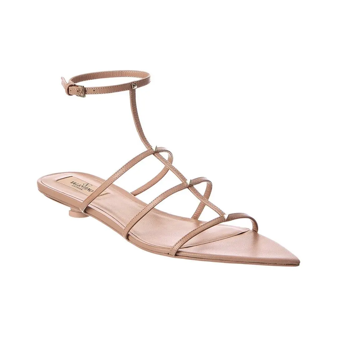 Valentino Rockstud 20 Leather Pump Women`s Pink 41