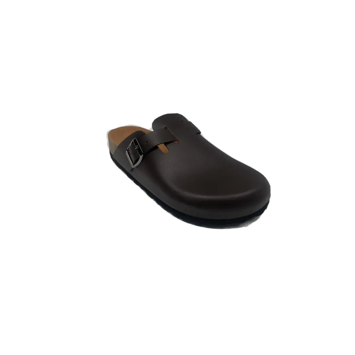 Mario Valentino Brown Leather Clog Mule Buckle Womens US 7 - Brown