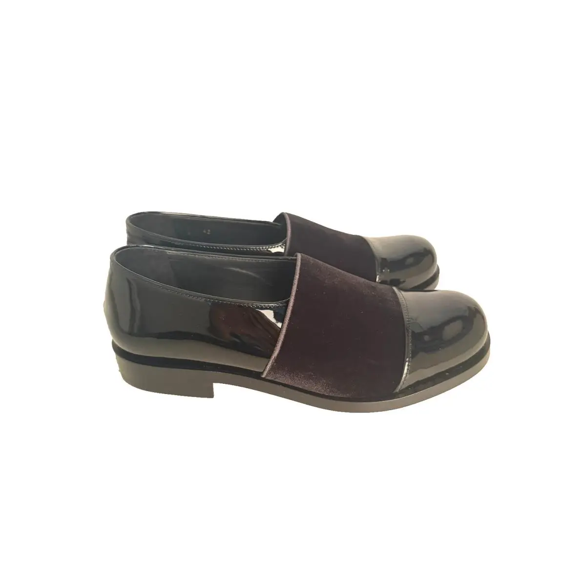 Valentino Men`s Fancy Dress Shoes Loafer Black Leather Suede NY2S0A01 Ngm 0NO