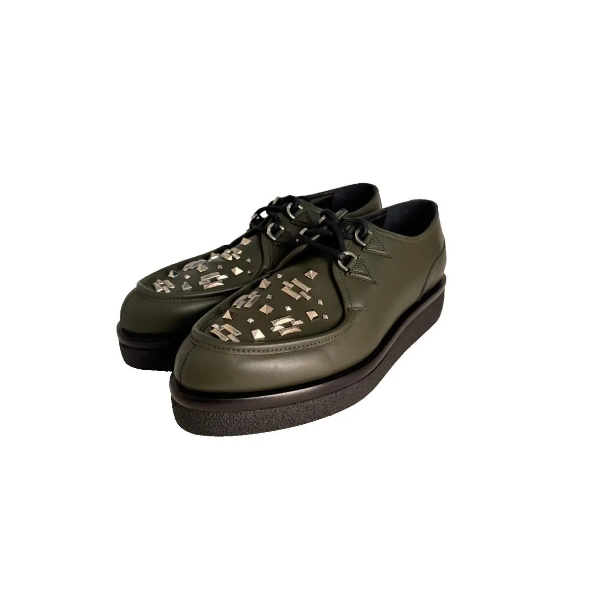 Valentino shoes - Valentino Garavani NY2S0A14 - Garavani - NY2S0A14 CTX H79 - Dark Green/Black Gunmetal Gray (UPC: 8056687615329) 0