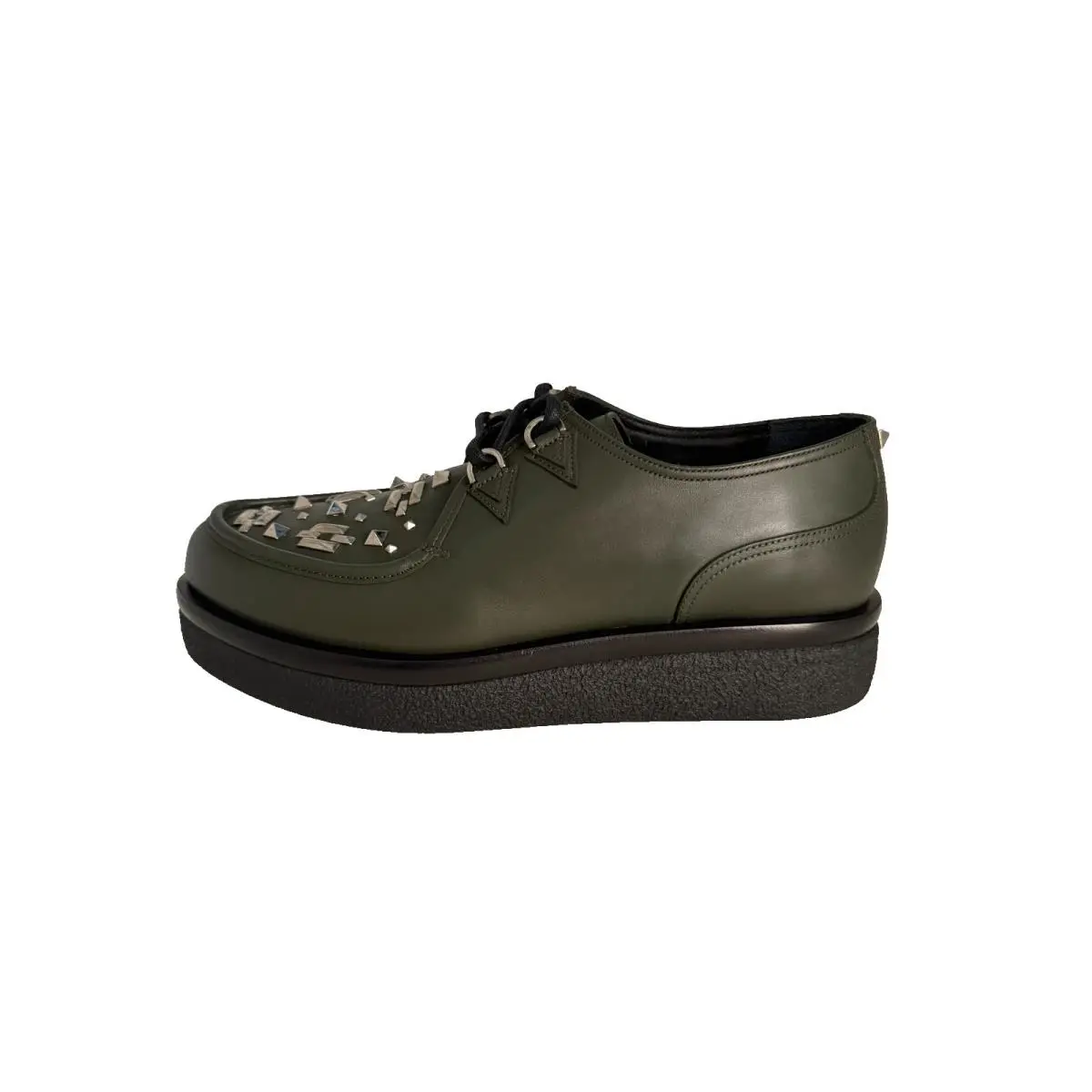 Valentino shoes - Valentino Garavani NY2S0A14 - Garavani - NY2S0A14 CTX H79 - Dark Green/Black Gunmetal Gray (UPC: 8056687615329) 1