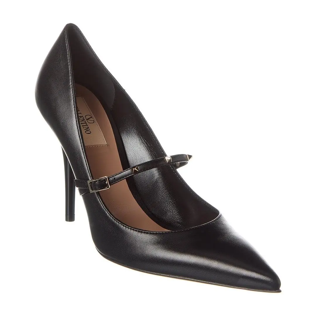 Valentino Rockstud 100 Leather Pump Women`s 37