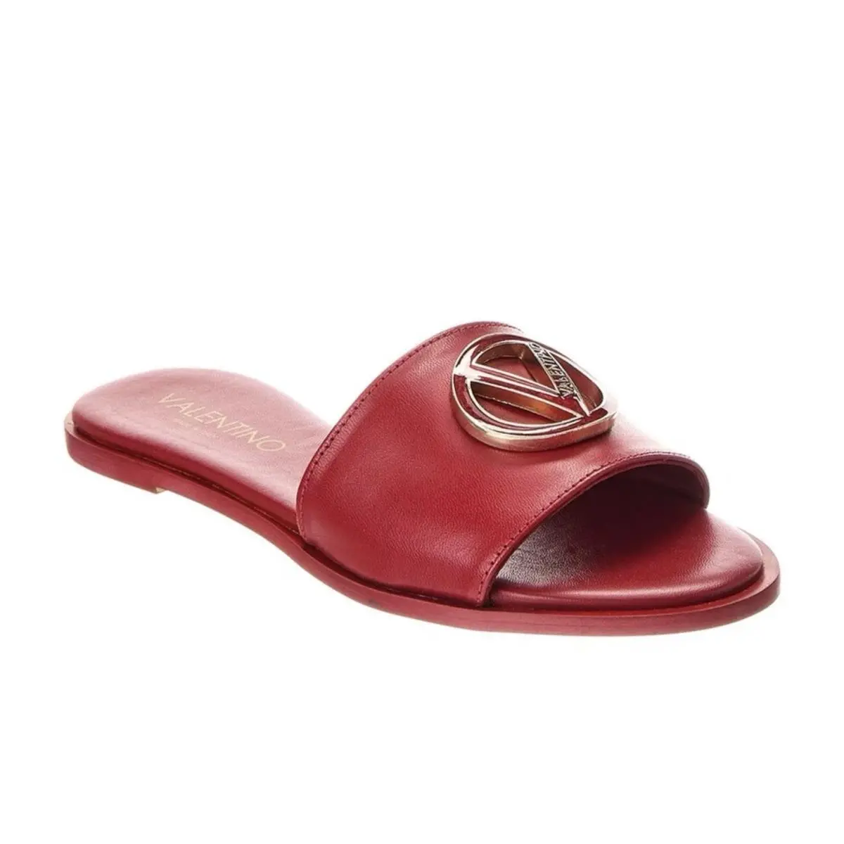 Valentino By Mario Valentino Bugola Slide Sandals Rare Red Women’s Size US 6