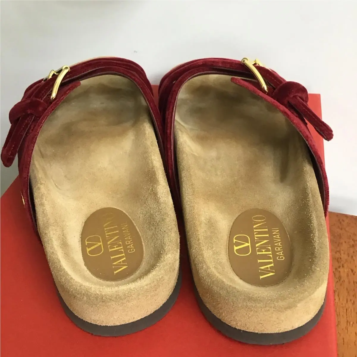 Valentino shoes - Suede Slide - Suede Slide - Red 4