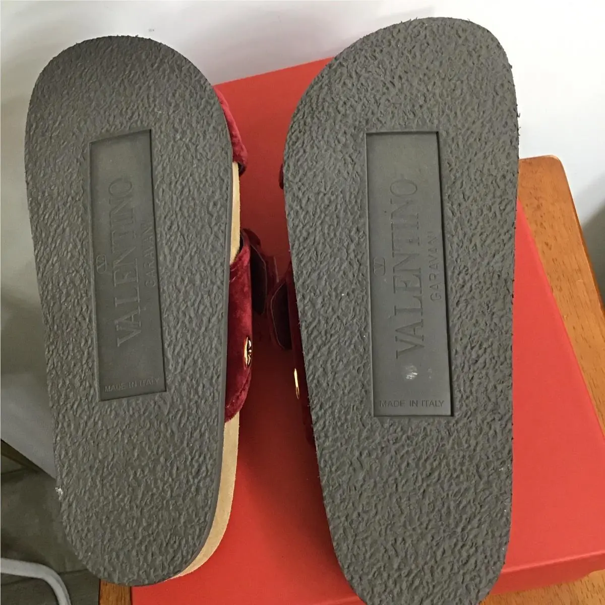 Valentino shoes - Suede Slide - Suede Slide - Red 5
