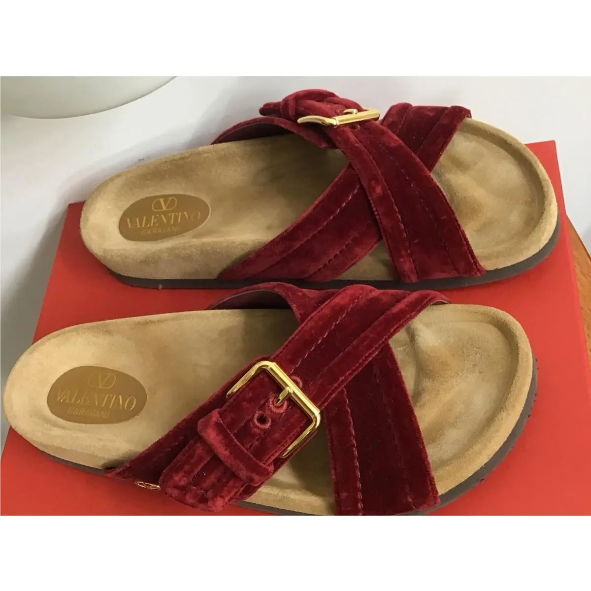 Valentino shoes - Suede Slide - Suede Slide - Red 6