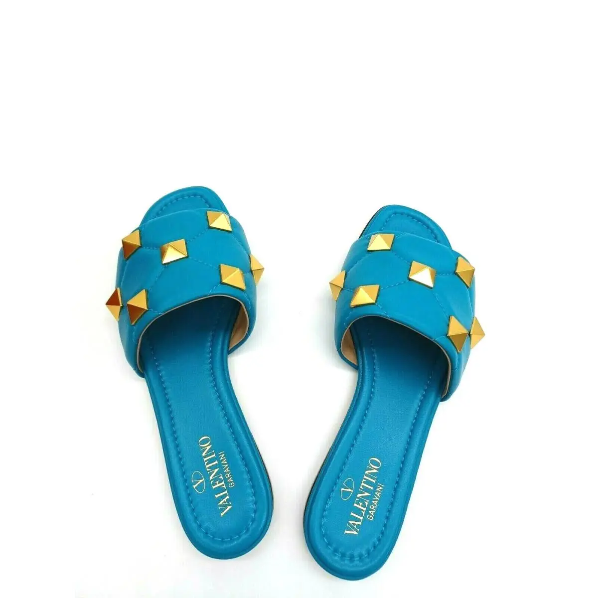 Valentino shoes - Valentino Garavani Roman Stud Matelassé - Sky Blue 1