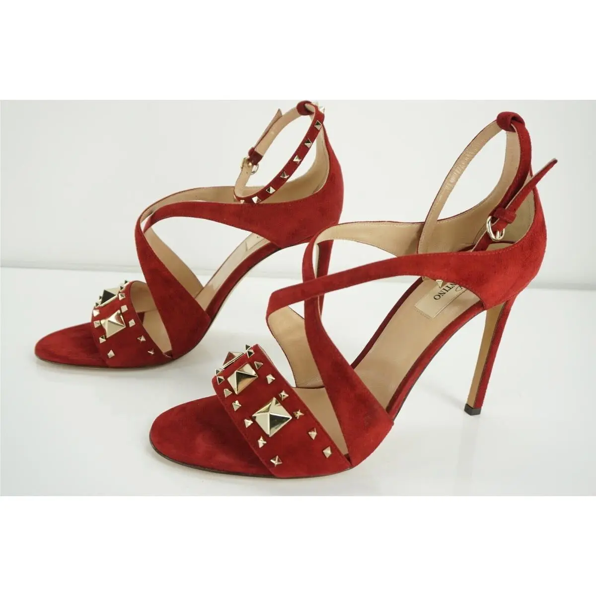Valentino shoes - Cross Strap Rockstud - Cross Strap Rockstud - Rubino - Red (UPC: 8056097042128) 2