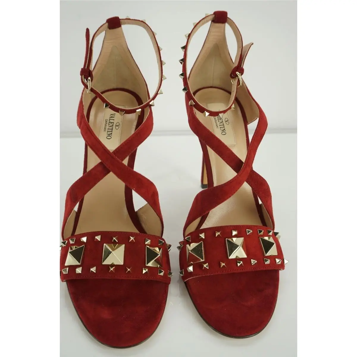 Valentino shoes - Cross Strap Rockstud - Cross Strap Rockstud - Rubino - Red (UPC: 8056097042128) 4