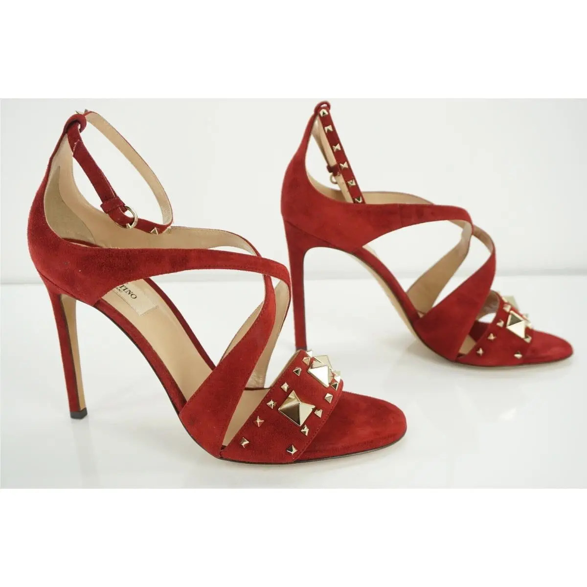 Valentino shoes - Cross Strap Rockstud - Cross Strap Rockstud - Rubino - Red (UPC: 8056097042128) 6