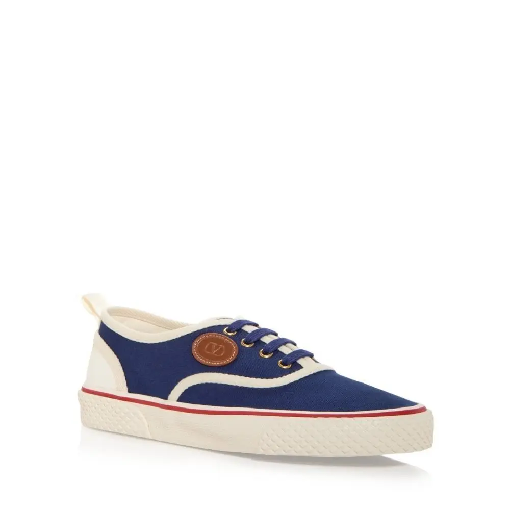 Valentino Garavani Nojoke Vlogo Low Top Sneakers Mens 42/9.5US Indigo/ivory/cuir