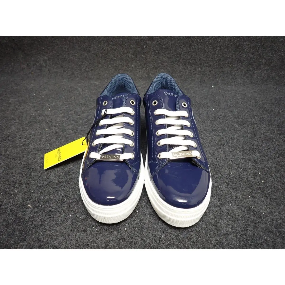 Women`s Valentino Petra Italian Leather Sneakers US8 Blue BR16