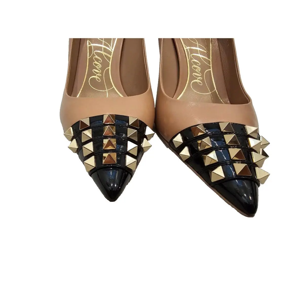 Valentino shoes - Rockstud - Rockstud - Dark Camel and black (UPC: 8050943872662) 2