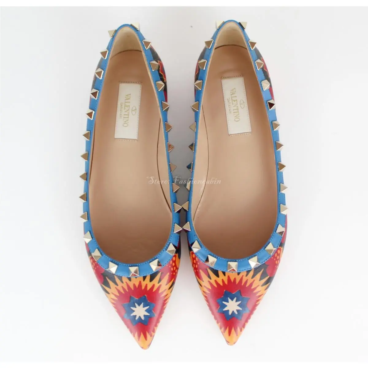Valentino Garavani Rockstud Leather Ballerina Flats EU 36 Enchanted Wonderland