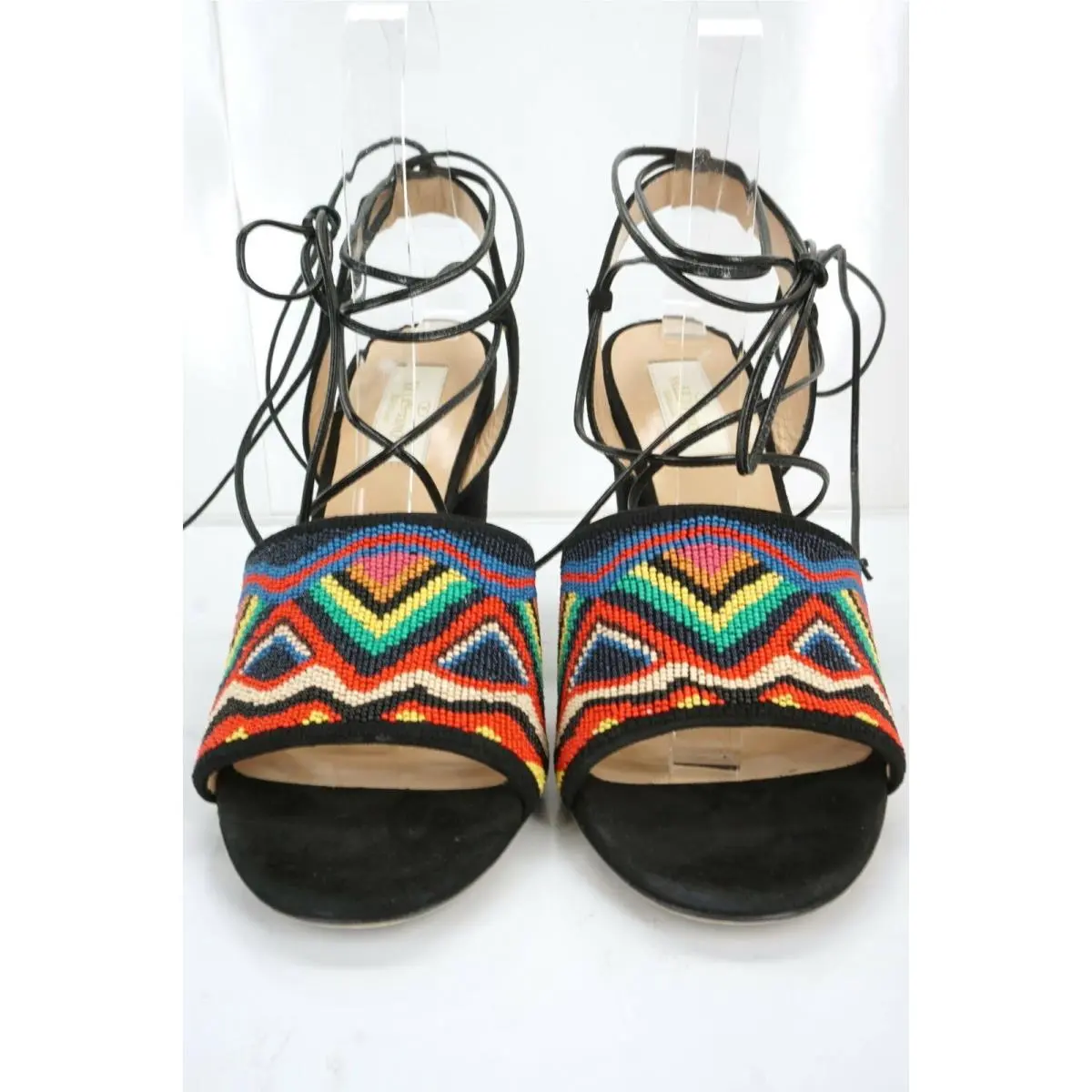 Valentino shoes - Rockstud Espadrille Wedge Sandals - Rockstud Espadrille Wedge Sandals - Multicolor /Nero - Black (UPC: 8056687237255) 1