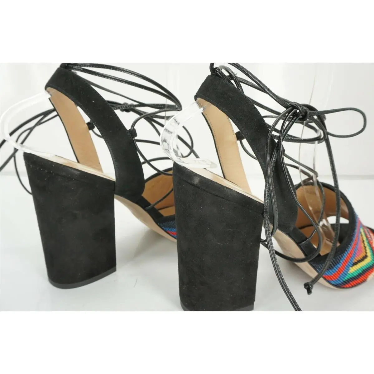 Valentino shoes - Rockstud Espadrille Wedge Sandals - Rockstud Espadrille Wedge Sandals - Multicolor /Nero - Black (UPC: 8056687237255) 6