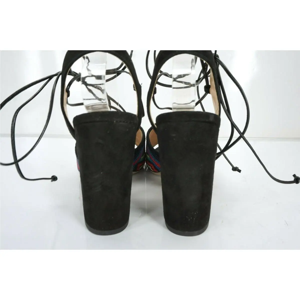 Valentino shoes - Rockstud Espadrille Wedge Sandals - Rockstud Espadrille Wedge Sandals - Multicolor /Nero - Black (UPC: 8056687237255) 7