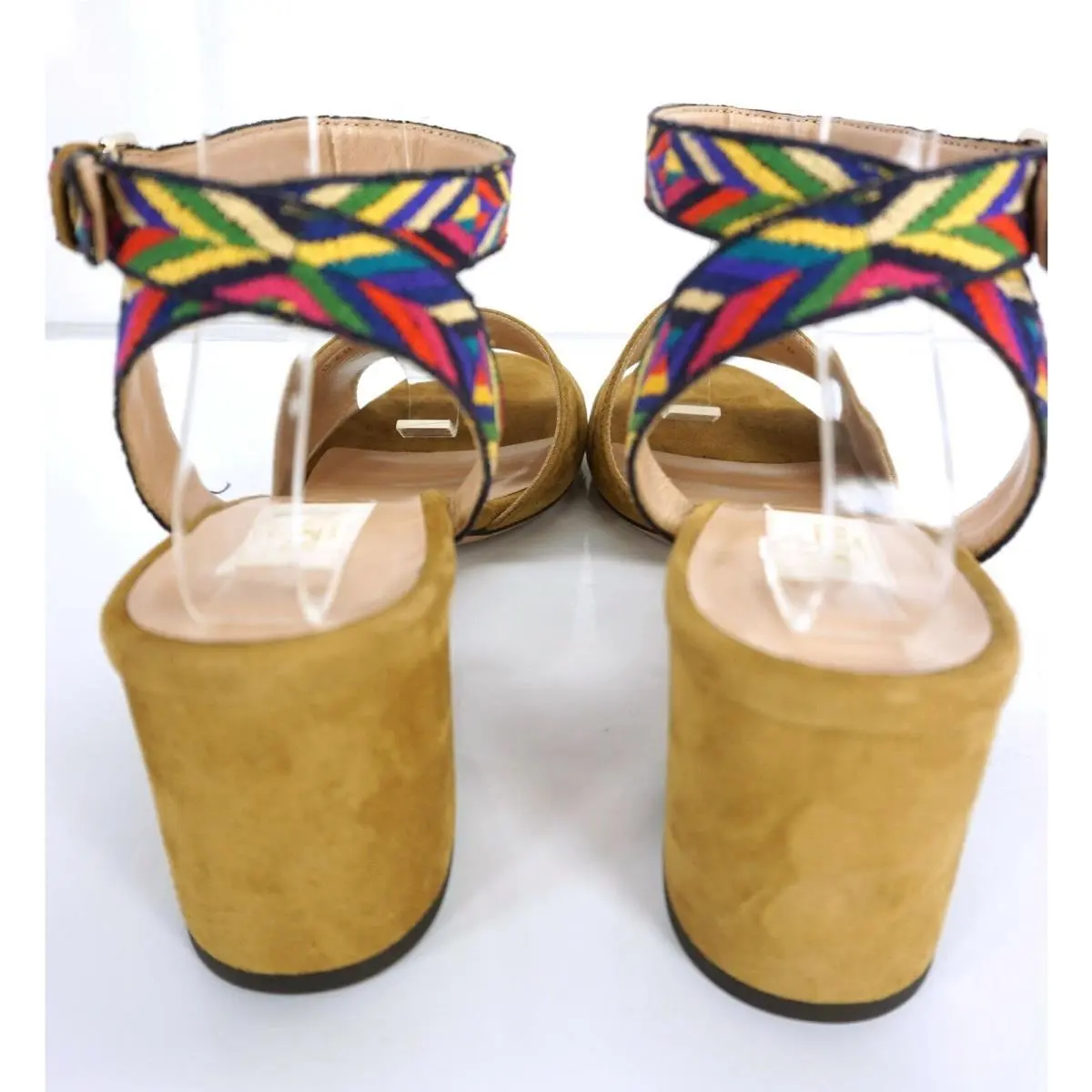 Valentino shoes - Chevron Block Heel - Chevron Block Heel - Bright - Beige (UPC: 8056687243317) 7